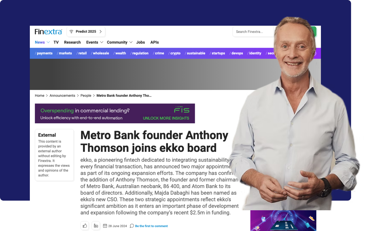 Anthony Thomson in Finextra