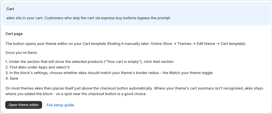 Shopify onboarding steps