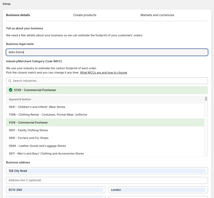 Shopify onboarding steps