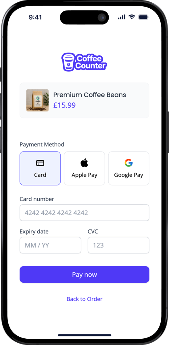 Optty checkout screen 1